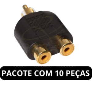 ADAPTADOR 2 RCA MACHO P/ 2 RCA FÊMEA