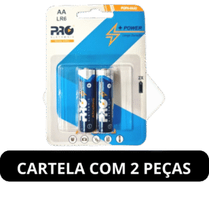 BATERIA PILHA ALCALINA AA PREÇO CARTELA (CAIXA COM 12 CARTELAS)