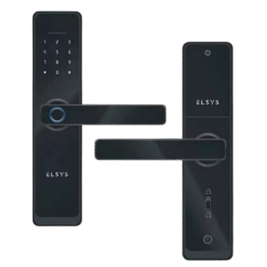 FECHADURA DIGITAL DE EMBUTIR WI-FI COM BIOMETRIA ESF-DE4000B-PRETA ELSYS