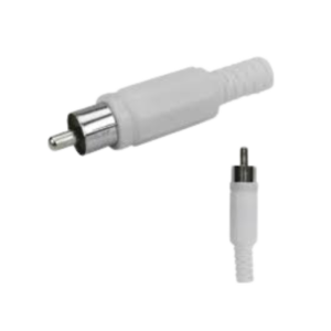 PLUG RCA MACHO BRANCO PCT C/25