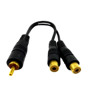 CABO Y 1 RCA M P/ 2RCA F PRETO PCT C/ 10 PÇS