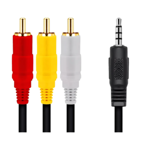 CABO P1 4C 90 +3RCA P/GPS E MP4 DOURADO 1,5 M