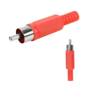 PLUG RCA MACHO VERMELHO PCT 25 PÇS