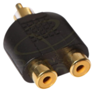 ADAPTADOR 1RCA-M/2JRCA-F GOLD