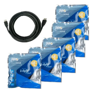 Kit 5 Cabos Hdmi 1.8m Proeletronic 4k Ultrahd 3d Qualidade