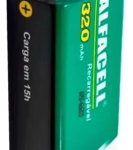 10 X Bateria 9v 320mah Recarregável Alfacell
